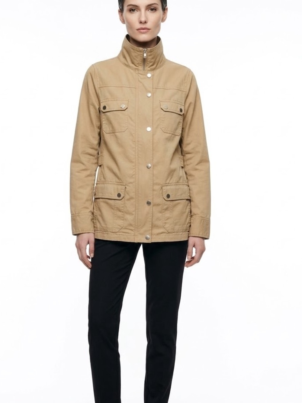 AGAINST NUDITY Montréal Tan Cotton Utility Jacket - Small